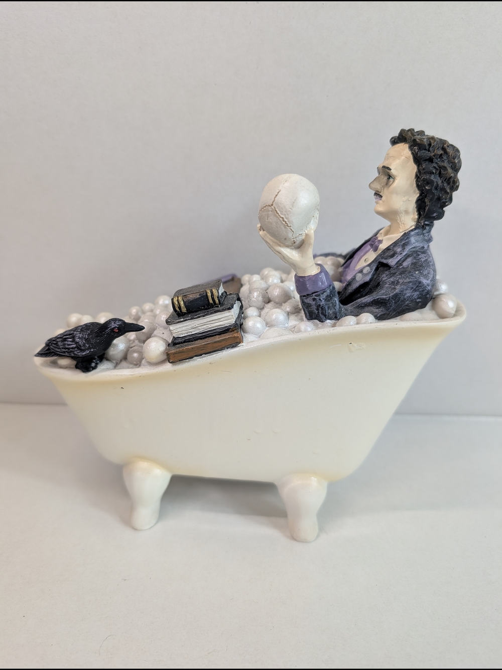 Ashland Dead Regency Halloween Poe Bathtub Skull Figurine